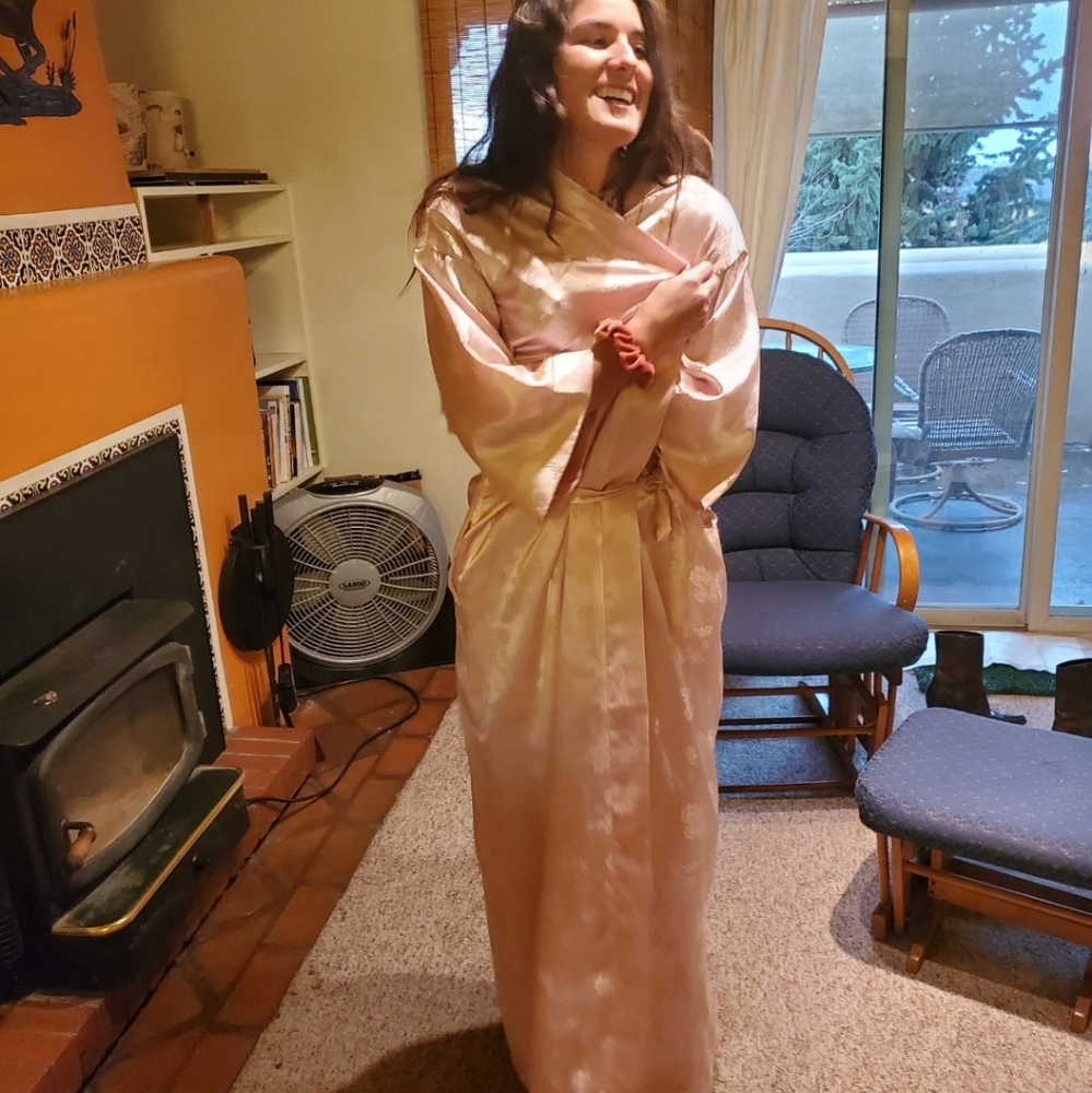Vintage Christian Dior Floral Robe - Picture 3 of 5